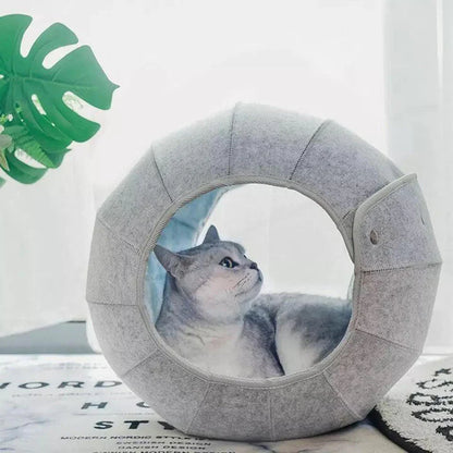 Cat Tunnel Toy Foldable Cat Tube Indoor Cat Cave Bed Multi-Function Pet Toy For Puppy Dogs Cats Interactive Ball Toy