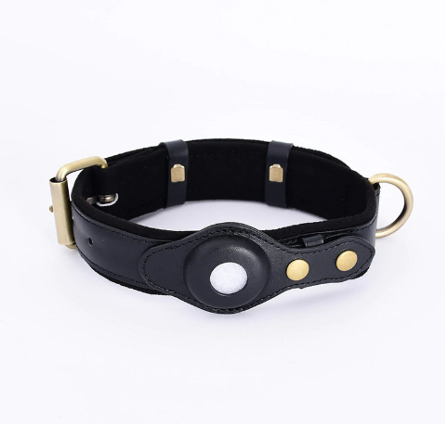 Leather Airtag Dog Adjustable Collar