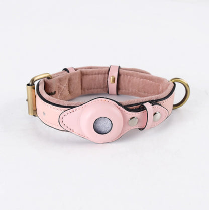 Leather Airtag Dog Adjustable Collar