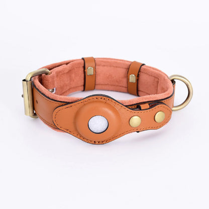 Leather Airtag Dog Adjustable Collar